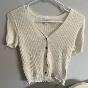 White button down american eagle top